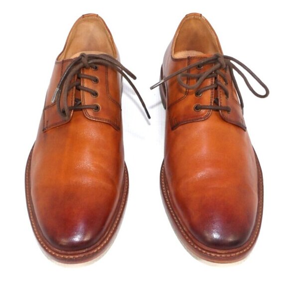 WARFIELD & GRAND Berkeley men's brown leather lace up oxford dress shoes size 10 - Picture 2 of 8